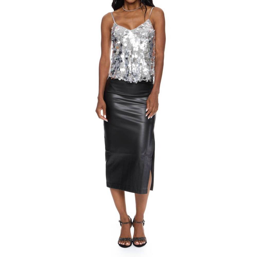 NEW DELUC mentha top in silver